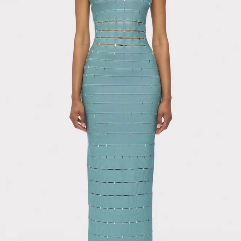 Elegant Herve Leger Lillian Gown - Atlantic